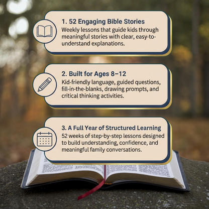 Bible Study: 52 Week Workbook for Kids